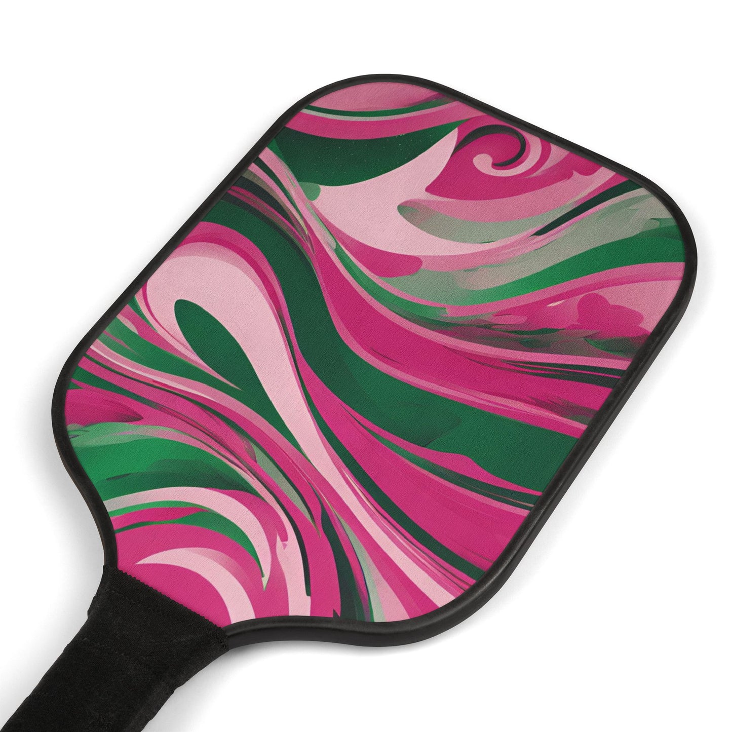 Abstract Pink and Green Pickleball Kit