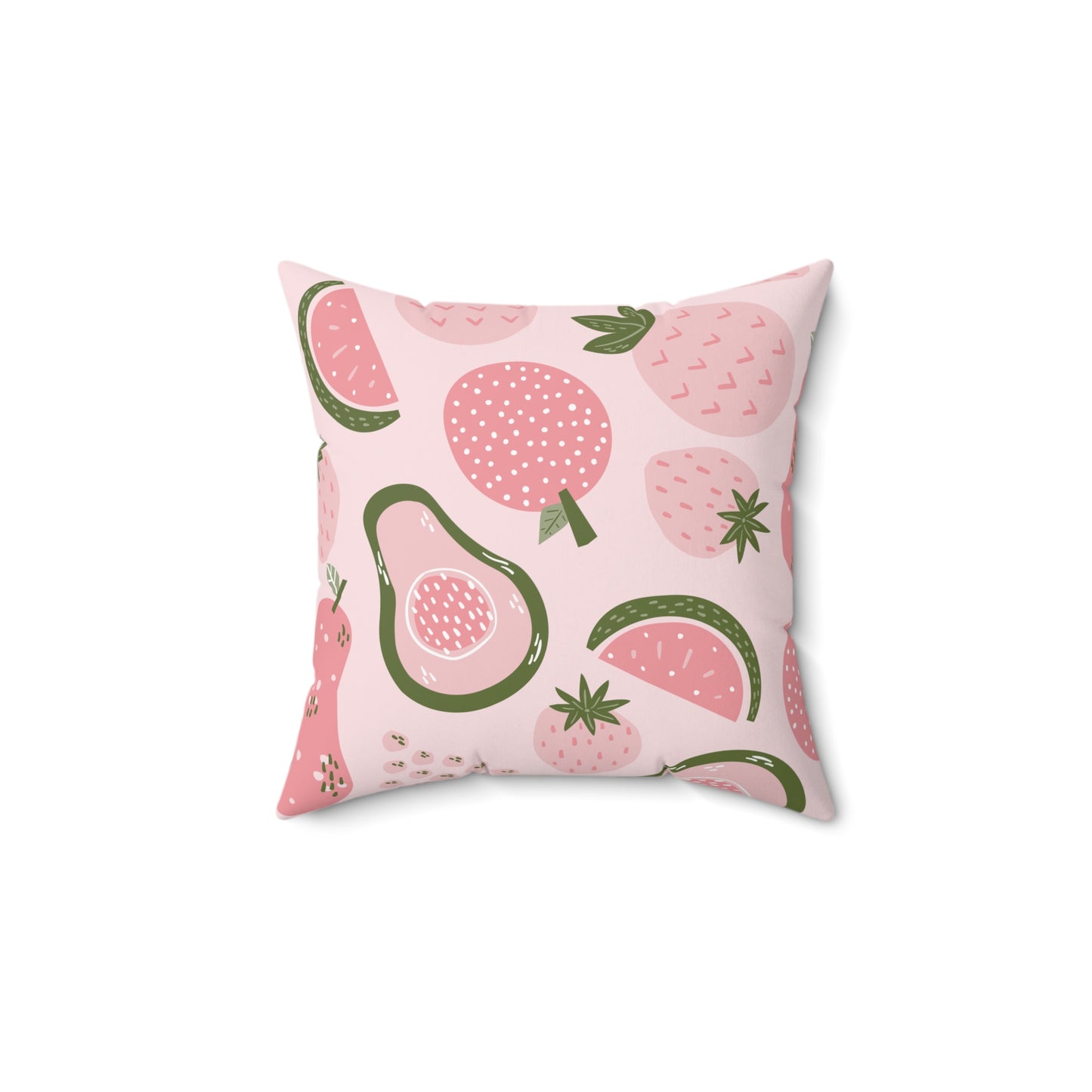 Tropical Fruits - Spun Polyester Square Pillow