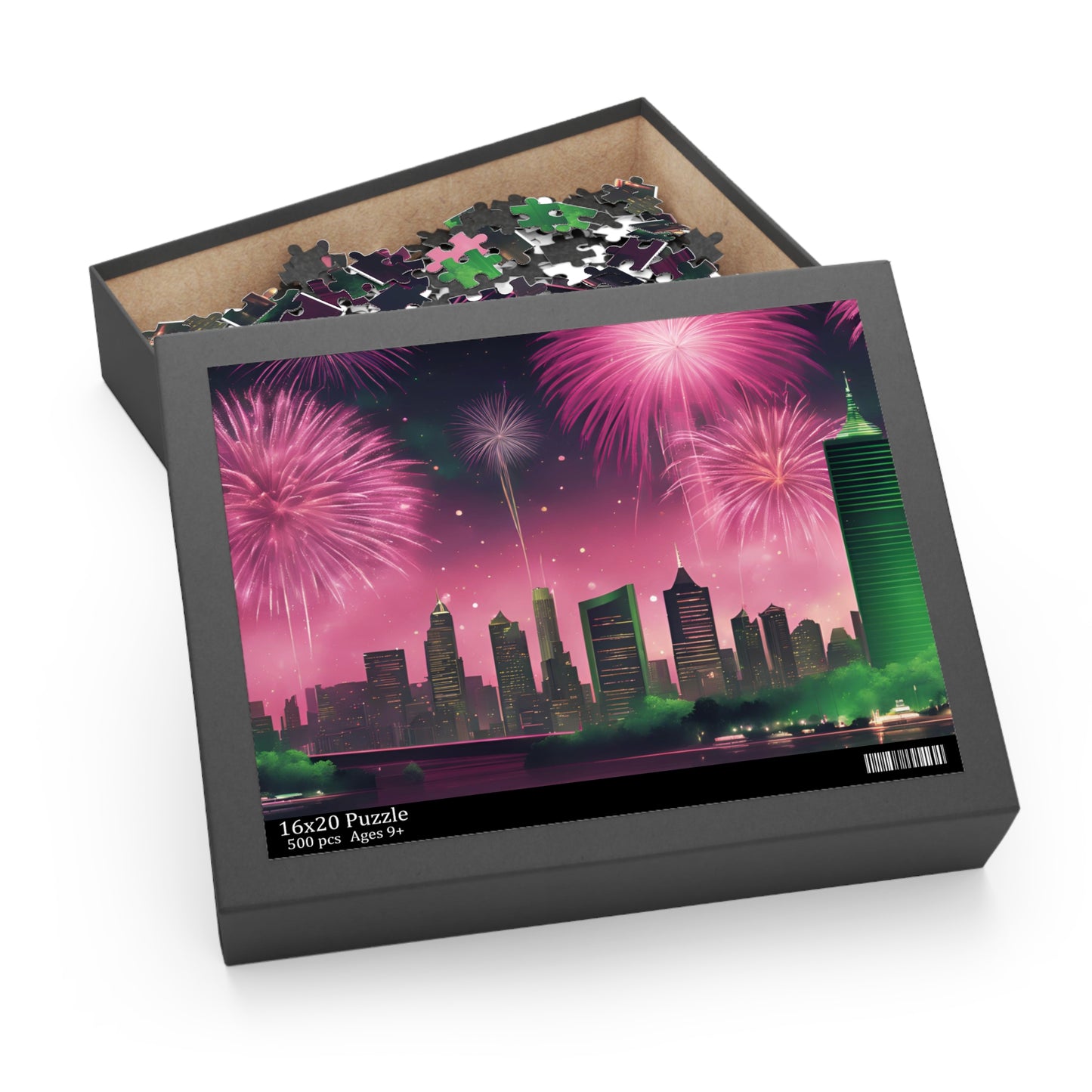 Fireworks in the City Puzzle (120, 252, 500-Piece)