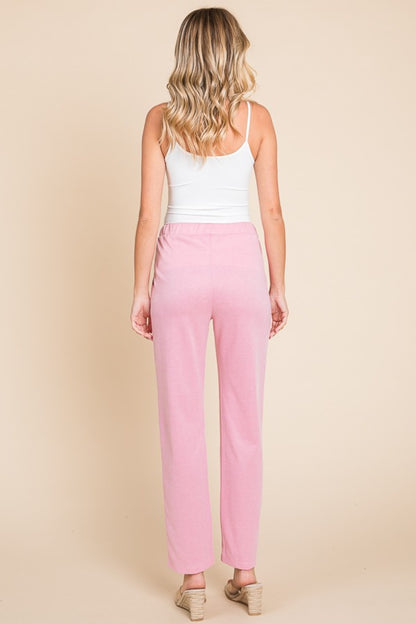 Pin Tuck Detail Slim Pants